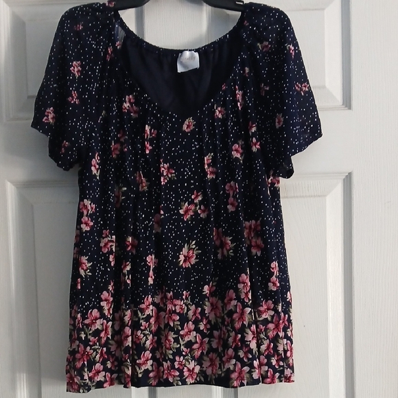 Siren Lily Tops - Siren Lily Navy Floral Blouse
